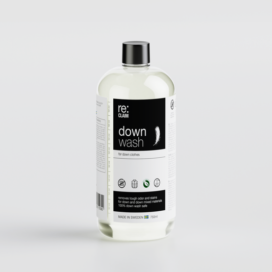 Down wash laundry detergent from re:CLAIM